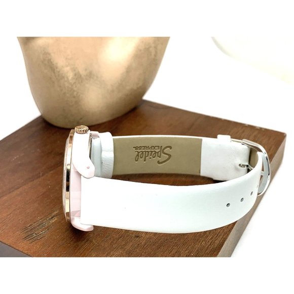 Coach Women's Watch 14503264 Pink Ceramic Case Quartz 36mm White Leather… - Picture 8 of 13